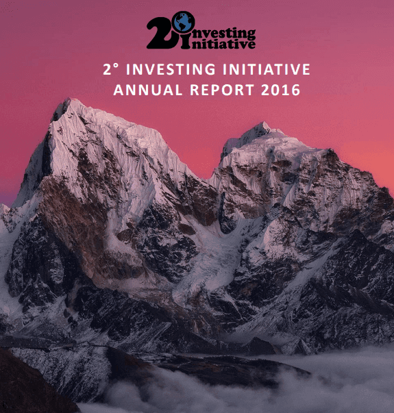 Image of the Annual Report 2016 - Sustainable Finance Observatory